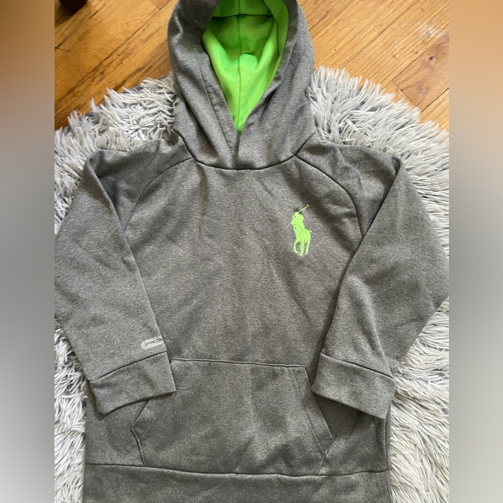 Polo by Ralph Lauren Gray Hoodie with Green Logo